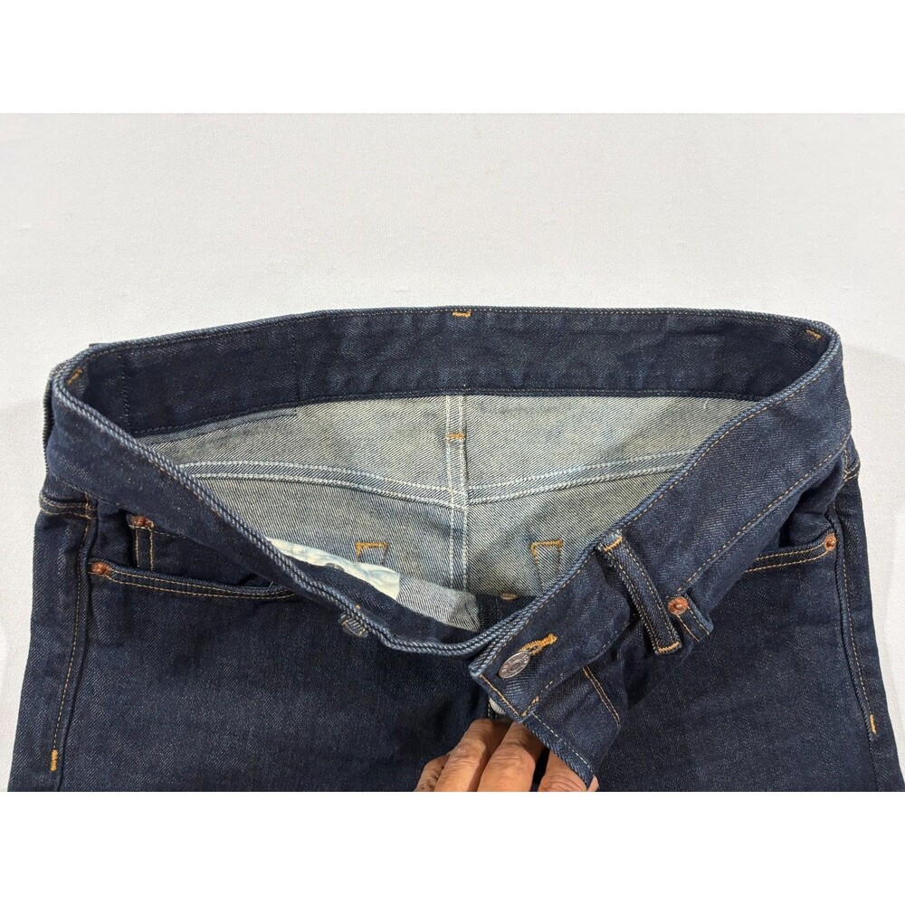 Buck Mason Mens Dark Wash 14oz Double Dipped Slim Fit Denim Jeans Sz 31x34 USA - Picture 7 of 13